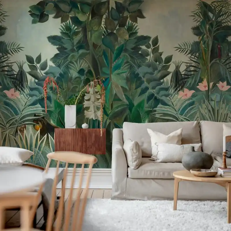 The Equatorial Jungle by Rousseau, Rebel Walls Tapet cu design de junglă ecuatorială Preferatul clienților