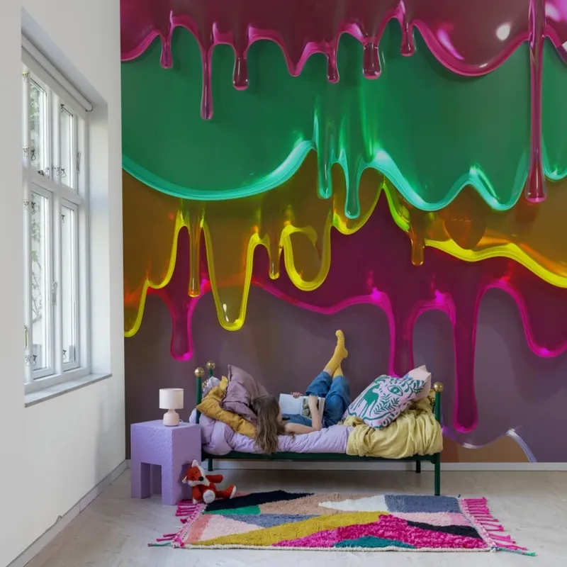 Reducere de preț Dripping, Lollipop, Rebel Walls Tapet cu design modern