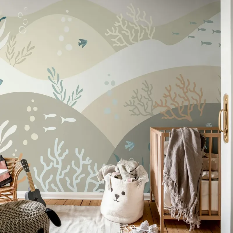 Sea Hills, Sand Beige, Rebel Walls Tapet cu design minimalist, Sea Hills, Sand Beige Retur ușor