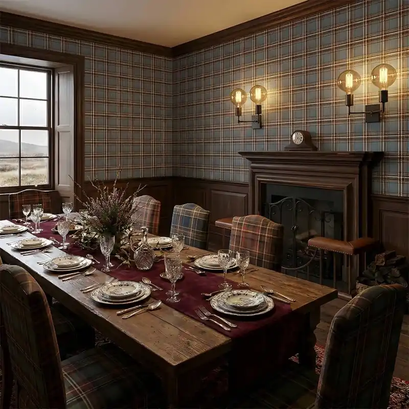 Calitate înaltă No. 12 - Linlithgow, VLAdiLA Tapet cu carouri – Eleganță scoțiană pentru casa ta