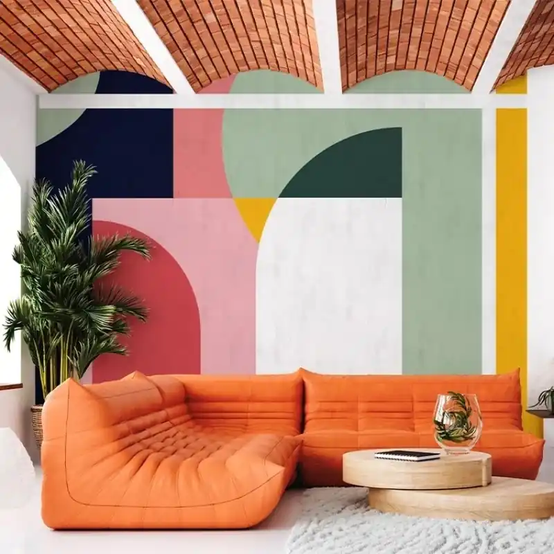 Pink Haze, VLAdiLA Tapet Geometric Multicolor - Personalizat Cumpărături sigure