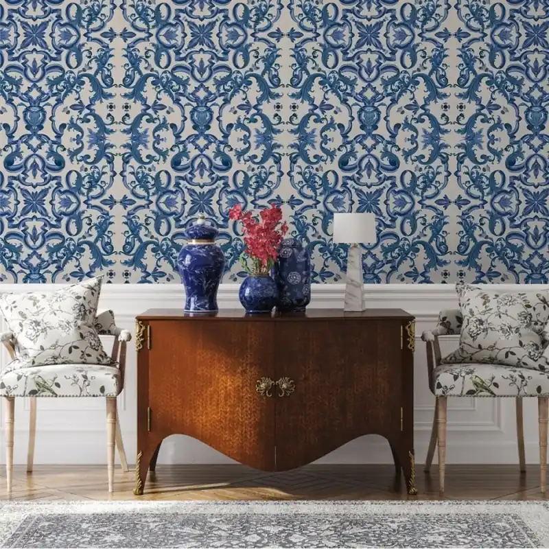 Ornate Azul, VLAdiLA Tapet Decorativ cu Motive Tradiționale Cumpărături sigure