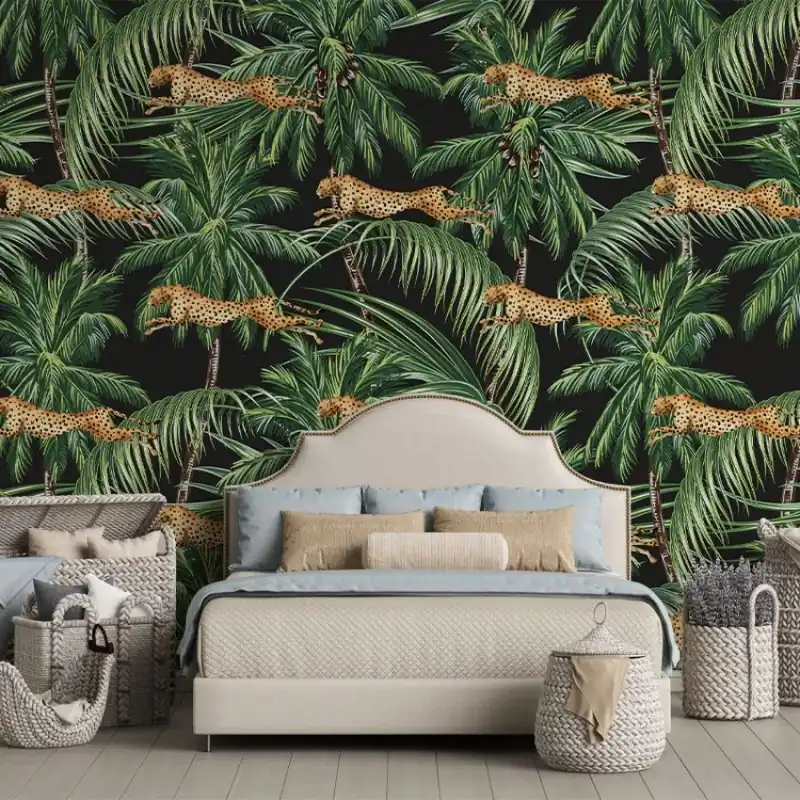 Ofertă exclusivă Jungle pattern, VLAdiLA Tapet cu model de junglă cu gheparzi
