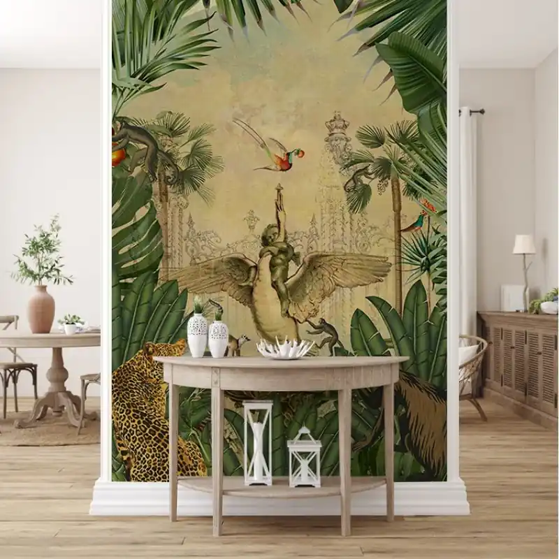 Livrare expres Garden of Delights, VLAdiLA Tapet cu design exotic pentru o atmosferă vibrantă