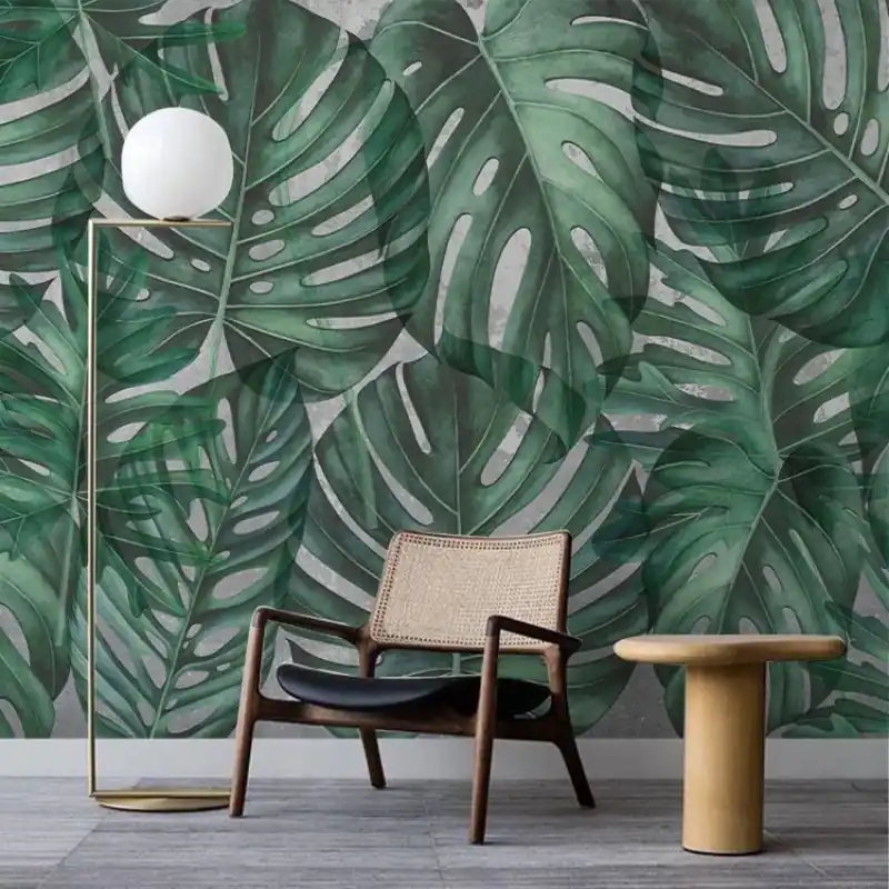 Green Philodendron, VLAdiLA Tapet cu Frunze de Philodendron pentru un Decor Modern Super ofertă