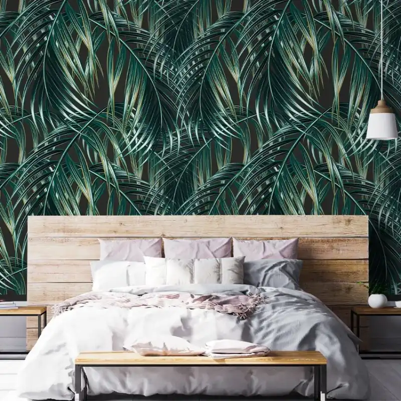 Popular Dark Gentleness, VLAdiLA Tapet cu frunze tropicale