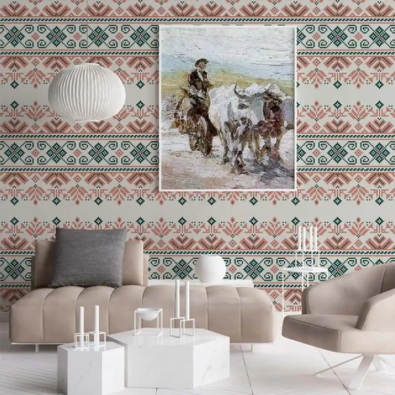 Ultima șansă Romanian traditional inspiration, VLAdiLA Tapet cu inspirație românească