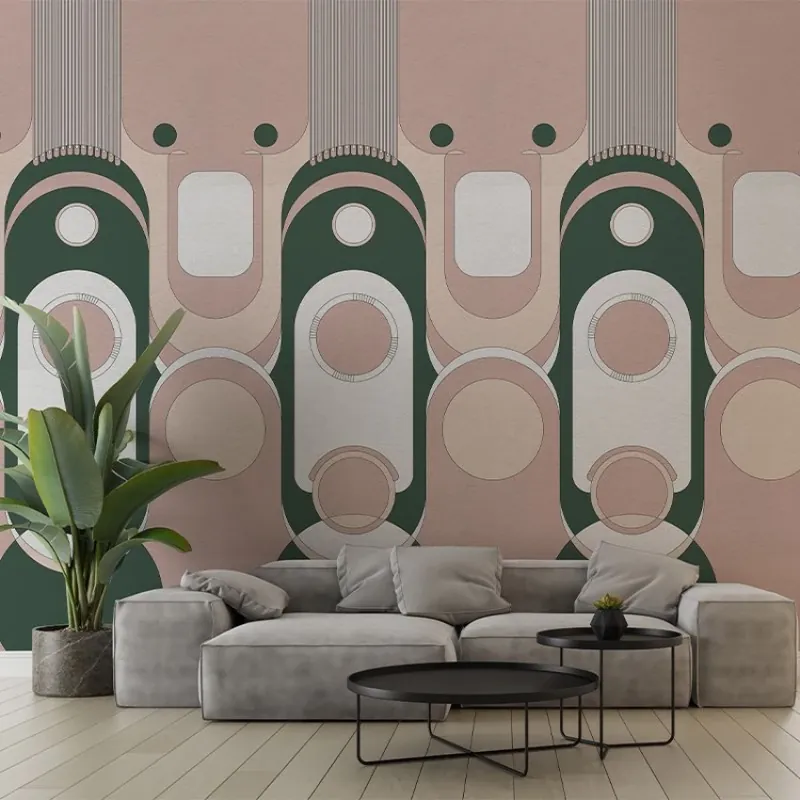 Expediere rapidă Le Veque Tower Pink, VLAdiLA Tapet cu design geometric modern
