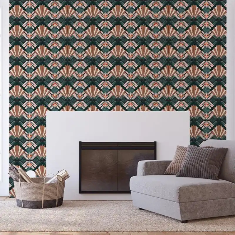 Preferatul clienților Eltham Palace, VLAdiLA Tapet geometric cu design elegant pentru un interior rafinat