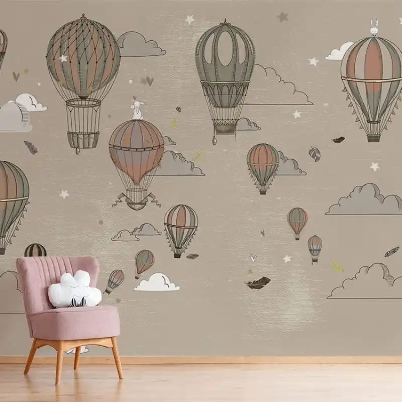 Air Baloon story, VLAdiLA Tapet camera copil cu baloane cu aer cald Reducere extra