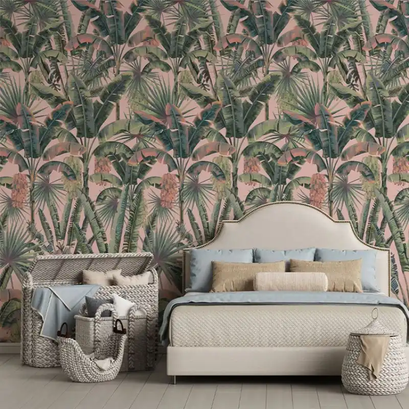 Blush Groove Warm Colors, VLAdiLA Tapet cu design exotic de palmieri Plată securizată