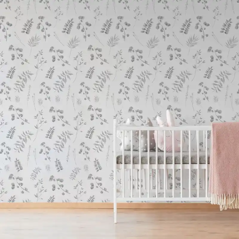 Forest fragments gray, VLAdiLA Tapet cu design minimalist, perfect pentru orice cameră Livrare rapidă
