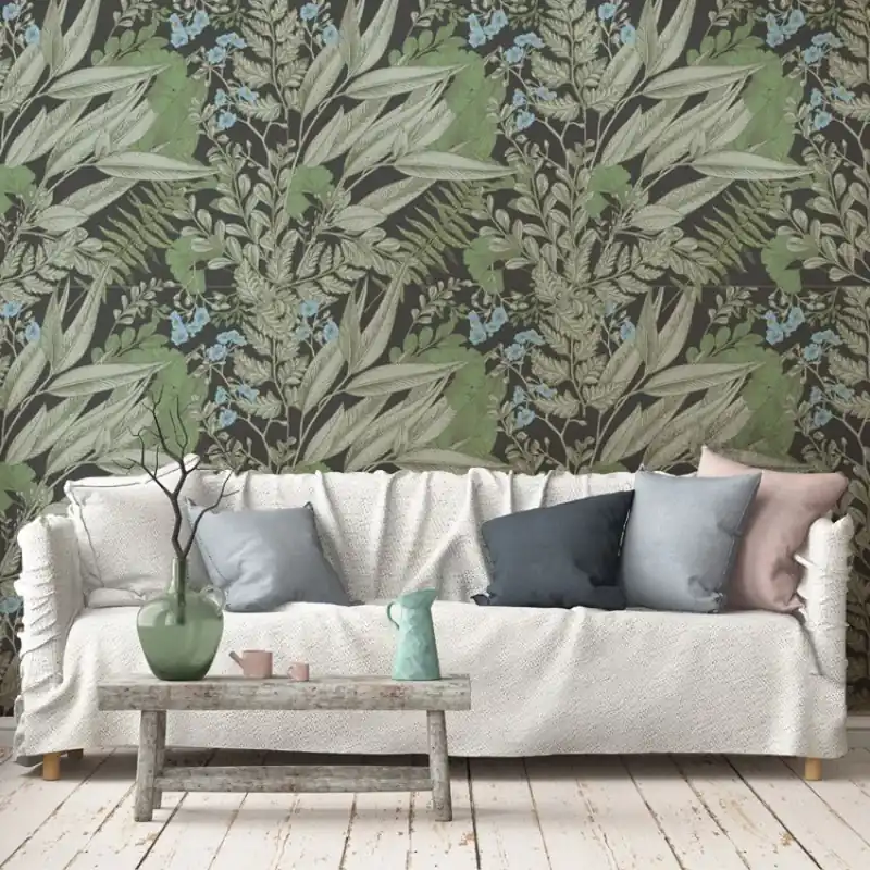 Green Flowers, VLAdiLA Green Flowers - Tapet modern cu design floral Super ofertă