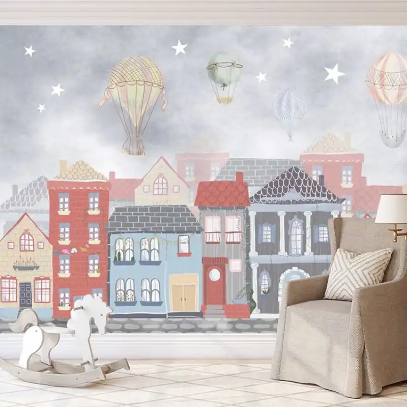 Blue Joyous Neighbourhood, VLAdiLA Tapet pentru Camera Copiilor Doar azi