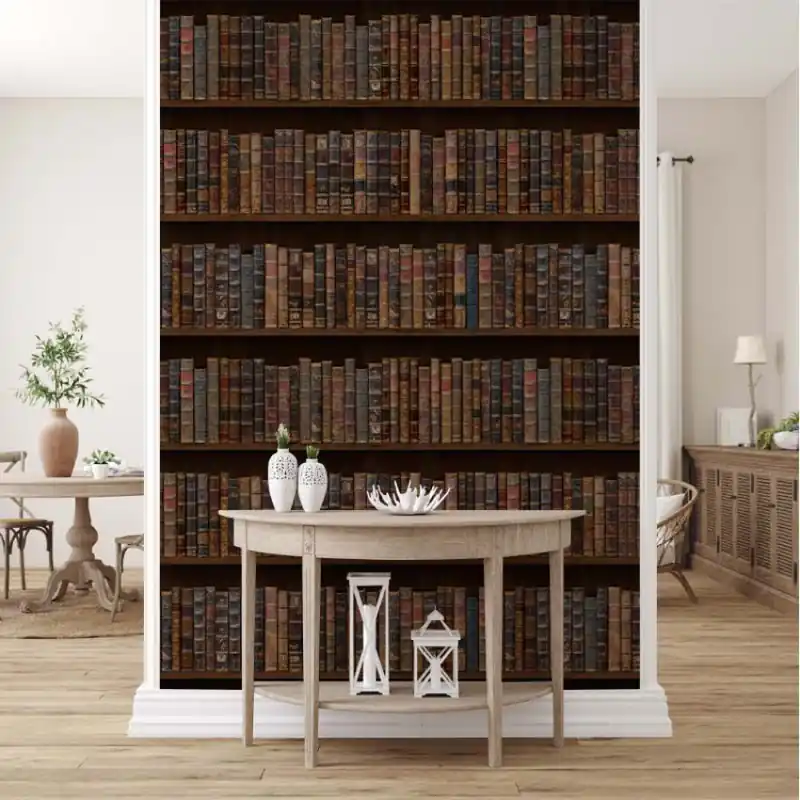 Disponibil imediat Library Style, VLAdiLA Tapet cu design de rafturi pline de cărți