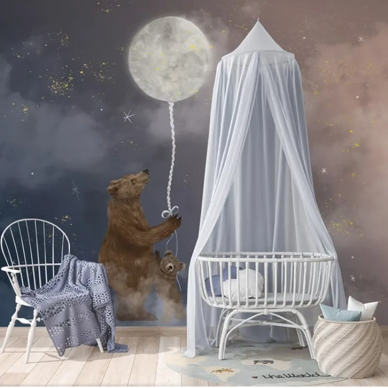 Cel mai vândut Storytime, VLAdiLA Tapet cu urs și lună cu balon pentru camera copilului
