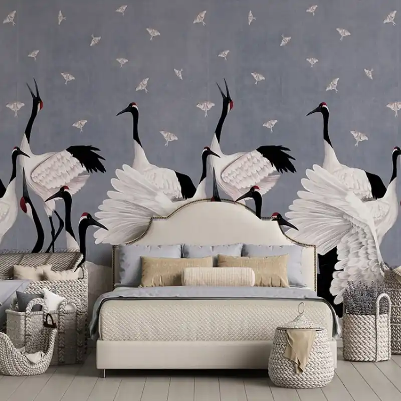Grus Japonesis in Blue, VLAdiLA Tapet cu macarale japoneze - Grus Japonesis in Blue Preț redus