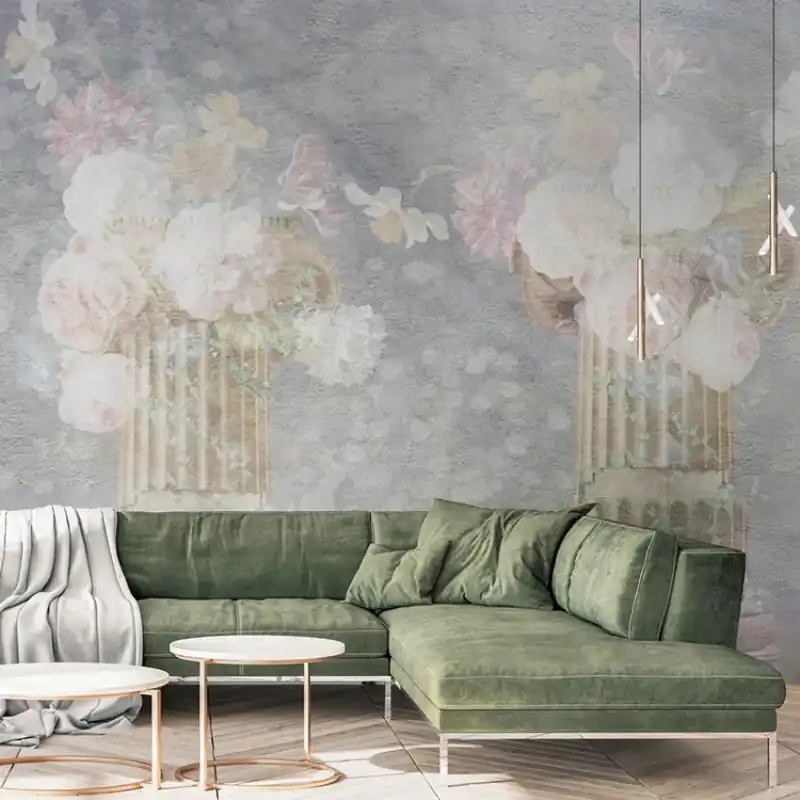 Rosaceae Bouquets, VLAdiLA Tapet cu flori elegante Retur gratuit
