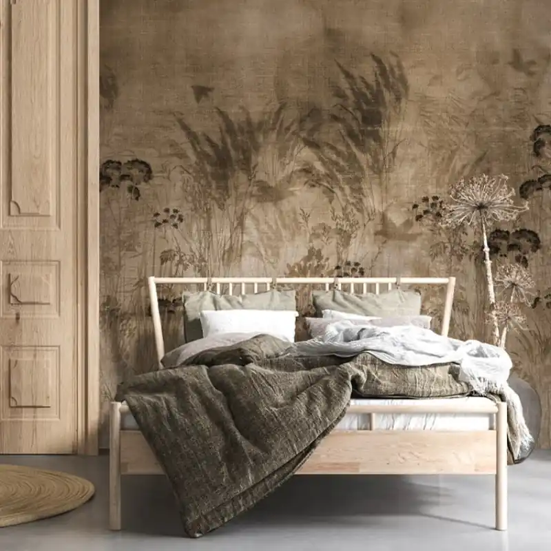 Bright Greenery Sepia, VLAdiLA Tapet Floral Sepia pentru un Interior Elegant Discount
