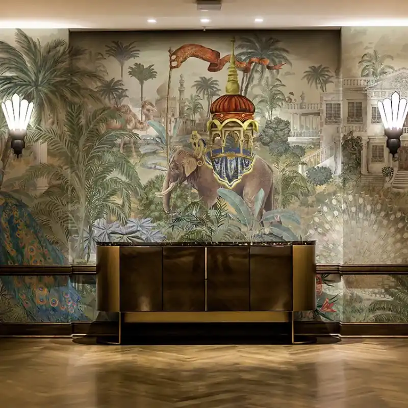 Ieftin Empire Sanctum, VLAdiLA Tapet Pictural cu Elefant și Junglă Luxurianță