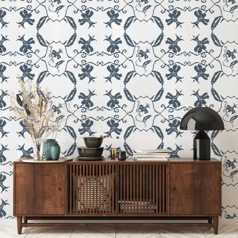 Plopi, VLAdiLA Tapet cu flori, design geometric Ieftin