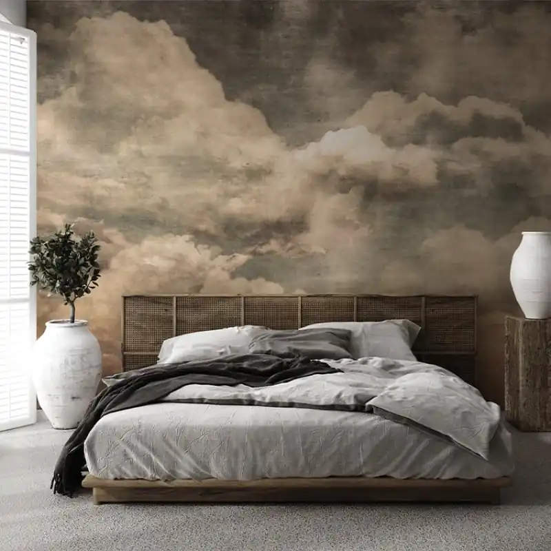 Super ofertă Fructus Grunge Sepia, VLAdiLA Tapet cu design modern, minimalist, Fructus Grunge Sepia