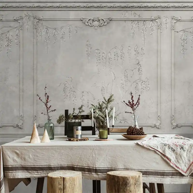 Ieftin Royal Vines (Argile), VLAdiLA Tapet Elegant cu Motive Florale Delicate