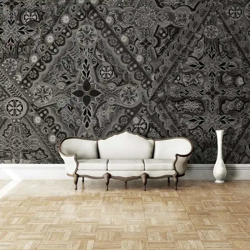 Răspântie (ciment), VLAdiLA Tapet modern cu design geometric și floral Reduceri