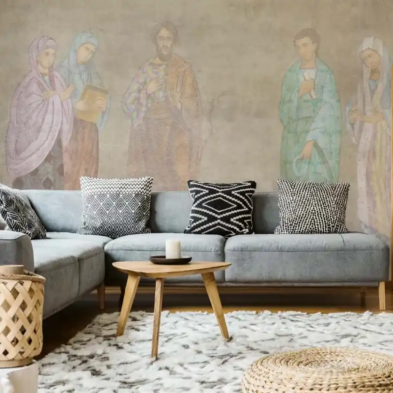 Reducere extra Pictură Murală, VLAdiLA Pictură Murală 3D cu figuri religioase