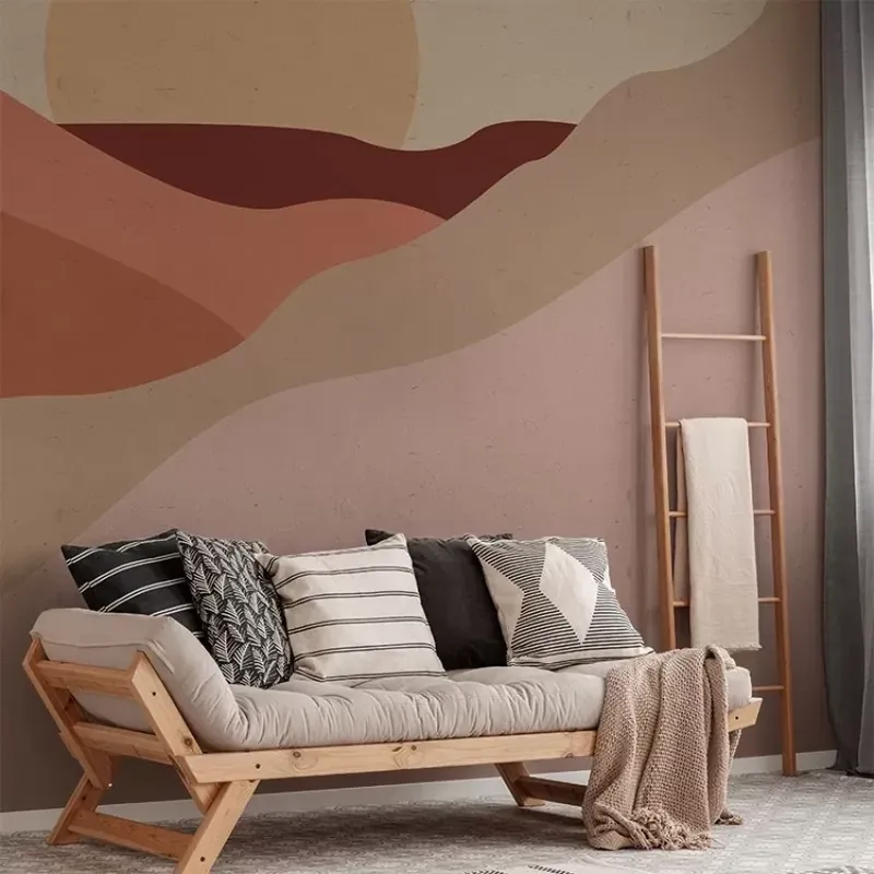 Desert Postcard (Warm), VLAdiLA Tapet cu design abstract, inspirat de peisajele deșertice Cel mai vândut