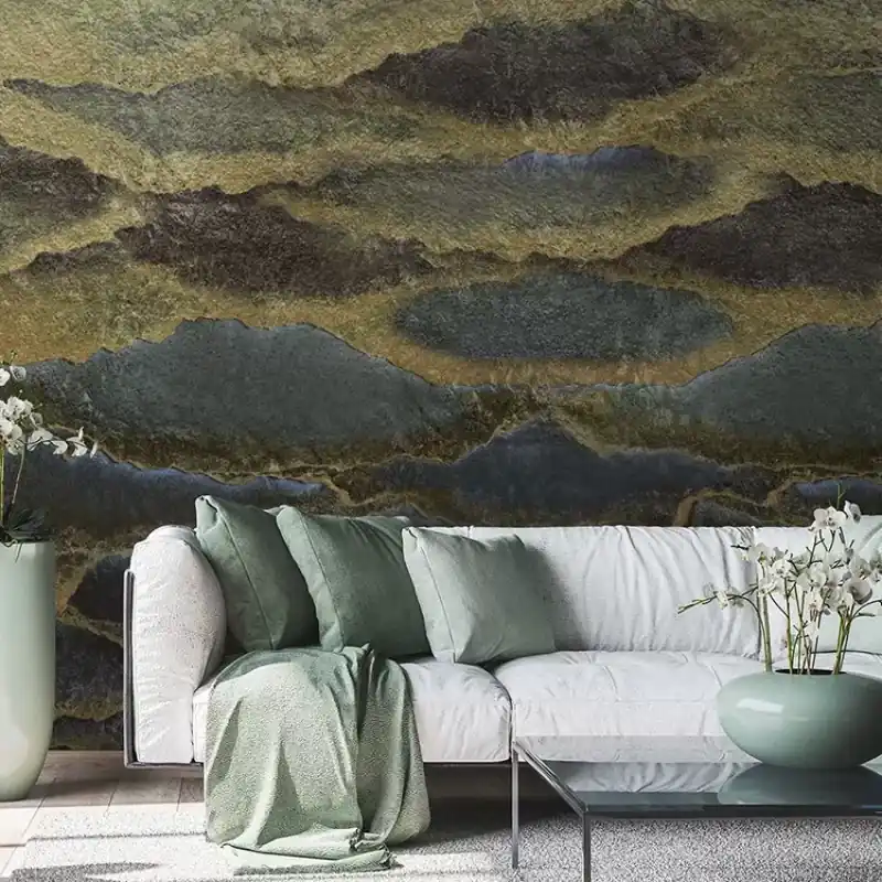 Goldleaf Ripples, VLAdiLA Tapet cu design elegant cu tonuri de auriu si gri Cumpărături sigure