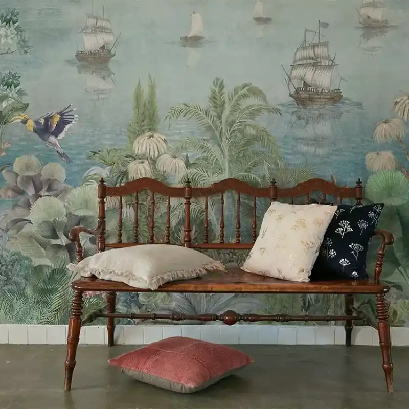 Preț redus Paradise Shore, VLAdiLA Paradise Shore exotic cu palmieri, apă și corăbii