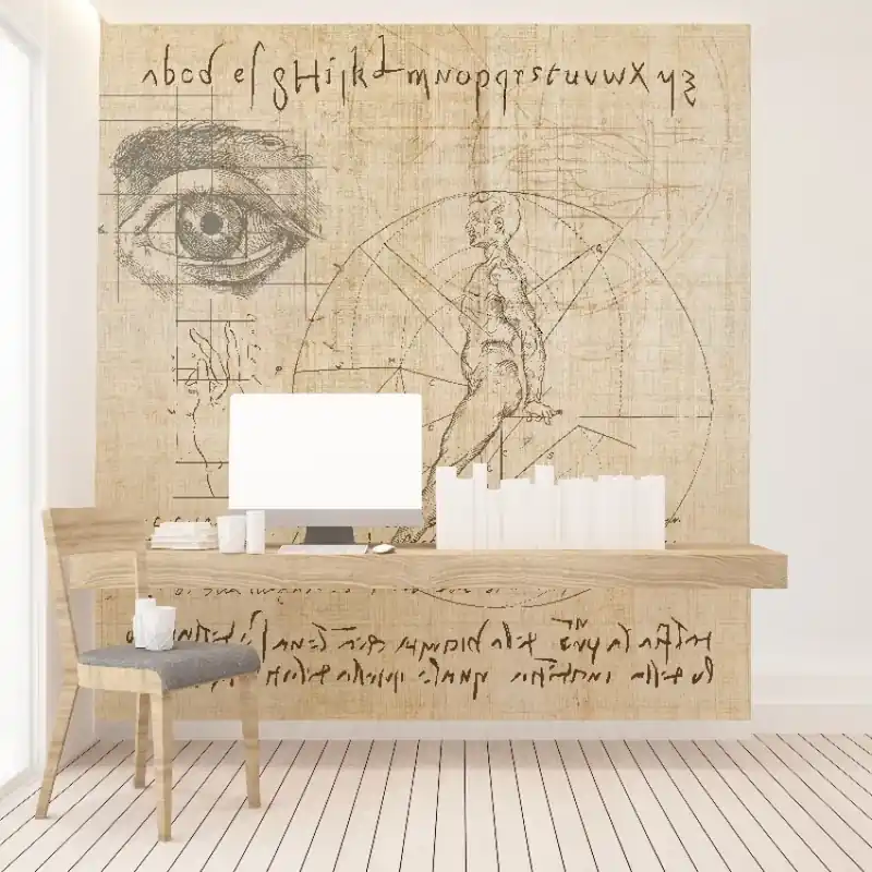 Journal of exploration, VLAdiLA Tapet cu design inspirat din jurnalele vechi de explorare Premium