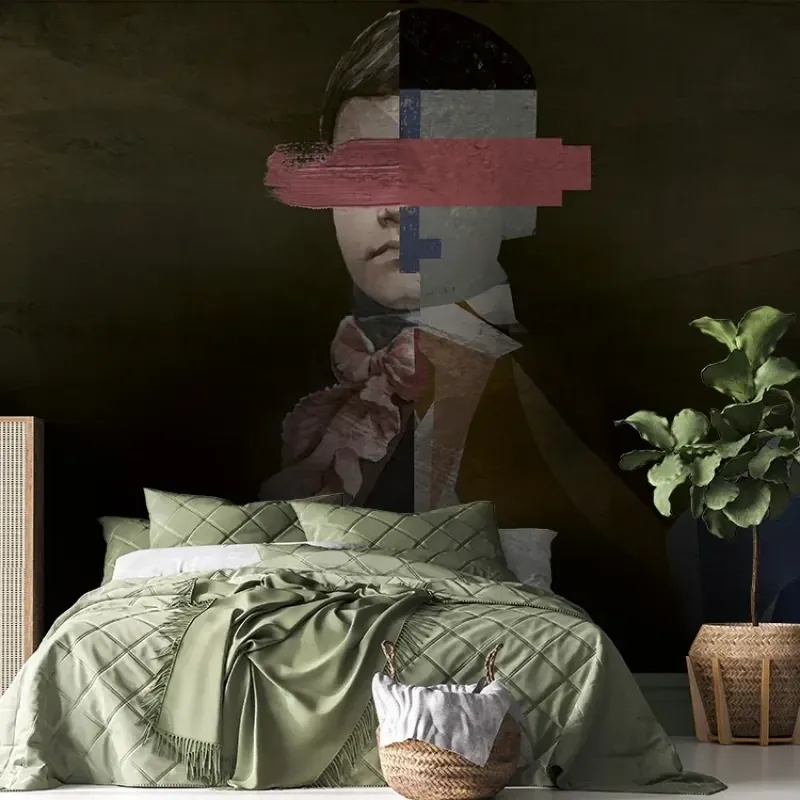 Ofertă specială No 17, VLAdiLA Tapet abstract modern cu portret masculin