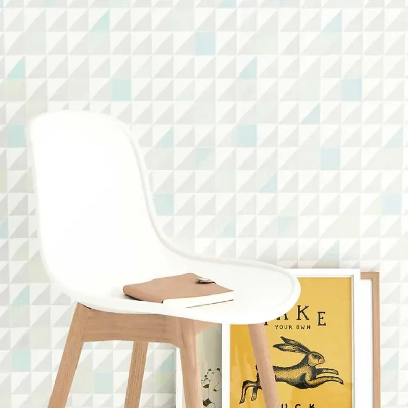 Ofertă Katinka, Turquoise/Green, Majvillan Tapet cu model geometric modern