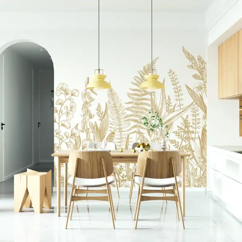 Plată securizată Garden Line, Camel, PaperMint Tapet cu design minimalist - Garden Line, Camel, PaperMint