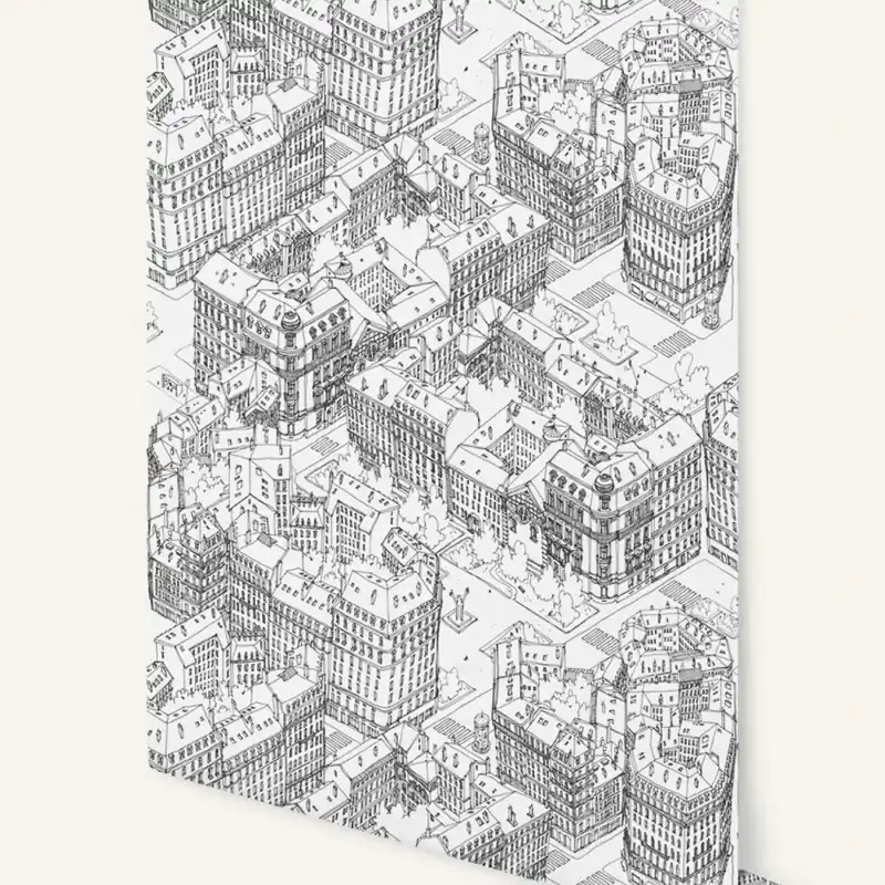 Paris, Noir, 1.5mp / rola, PaperMint Tapet cu design modern, perfect pentru un accent vizual captivant Ofertă specială