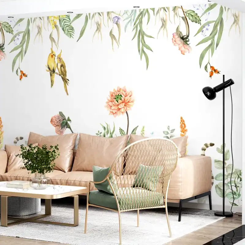Alice, Vert Pastel, PaperMint Tapet floral elegant si delicat Comandă acum