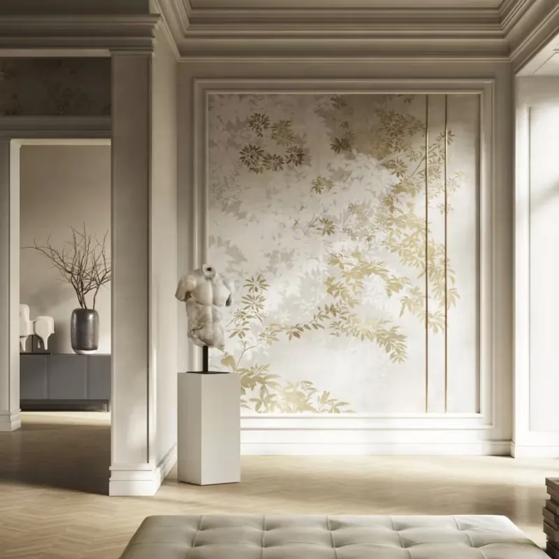 Noema, Variant 1, Glamora Tapet cu ramuri aurii - Eleganță botanică pentru casa ta Ofertă