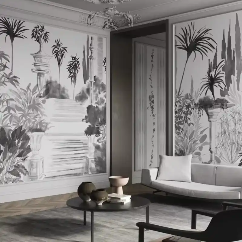 Mai ieftin Rhapsodie, Variant 1, Glamora Fototapet cu design artistic monocrom