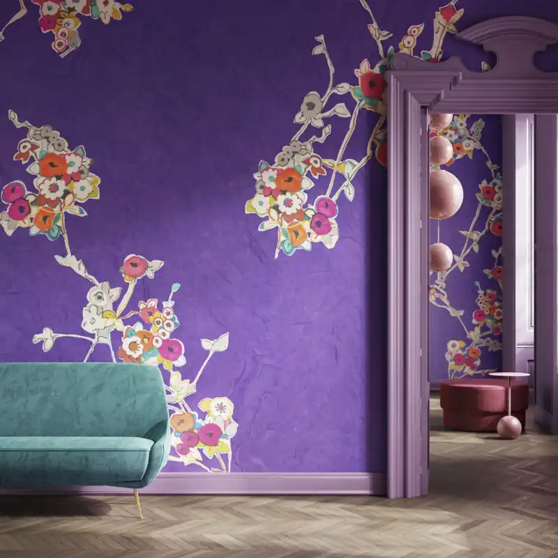 Alchemy, Variant 1, Glamora Tapet floral viu colorat Discount