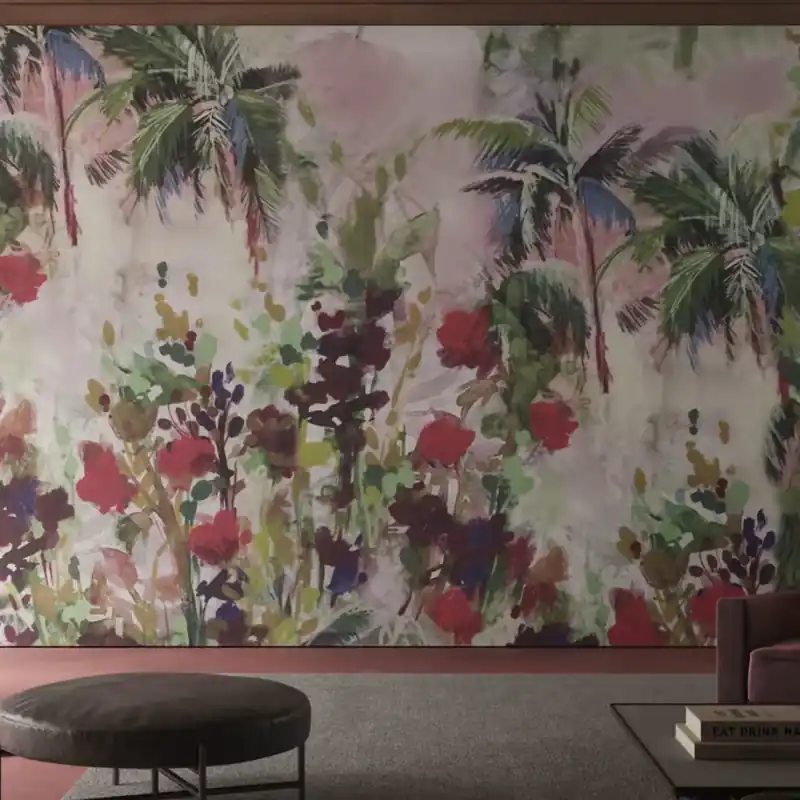 Ileori, Variant 1, Glamora Tapet cu design tropical vibrant Ofertă de sezon