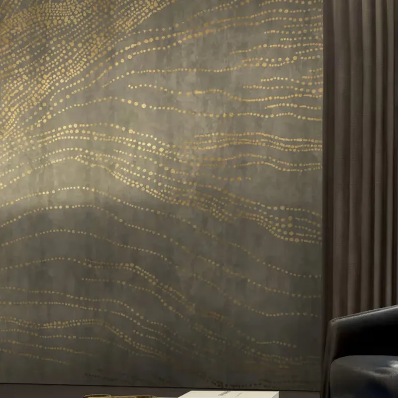 Calitate înaltă Stardust, Variant 1, Glamora Tapet modern cu design geometric auriu