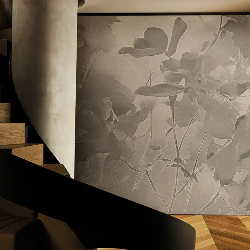 Reducere de preț Silken Petals 1, Londonart Tapet cu design floral elegant și textură subtilă