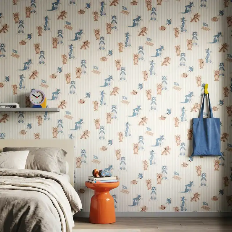 Tom and Jerry 113 (WBT&J113-1), Londonart Tapet Cu Personaje Iubite pentru Camere de Copii Mai ieftin