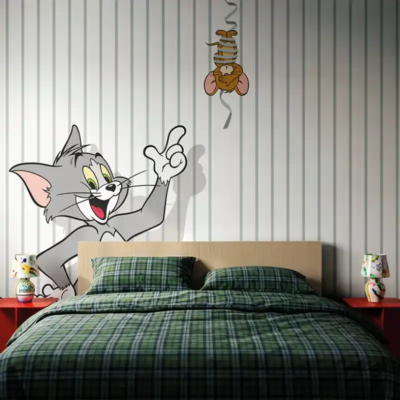 Tom and Jerry 107 (WBT&J107-1), Londonart Tapet și Fototapet pentru Camere de Copii - Decor Plin de Fantezie Nu rata