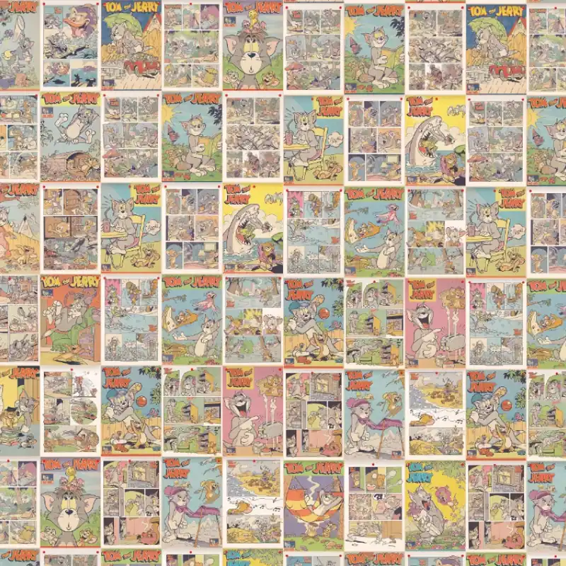 Tom and Jerry 106 (WBT&J106-1), Londonart Tapet și Fototapet Aventură cu Tom și Jerry pentru Copii Ofertă exclusivă