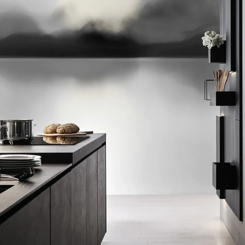 Livrare rapidă Exclusive Wallpaper / Black Drop Re-Edition (gri), Londonart Tapet Modern cu Design Minimalist - Black Drop Re-Edition (gri)