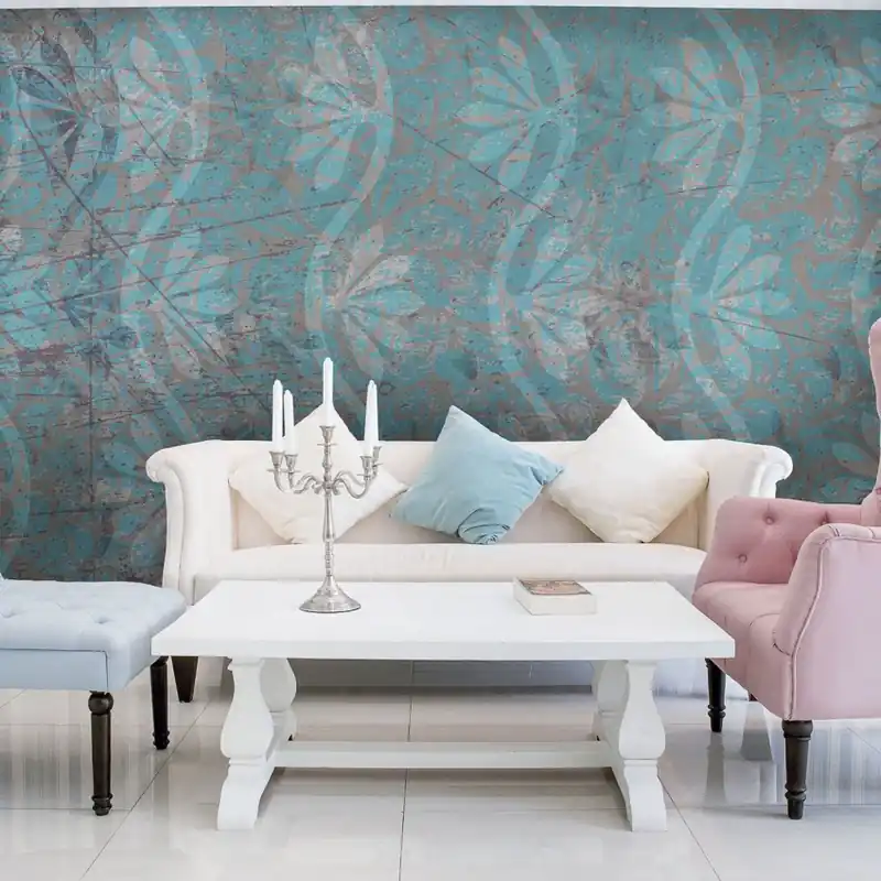 Villa, Blue, Tecnografica Tapet cu design abstract - Villa, Blue Calitate înaltă