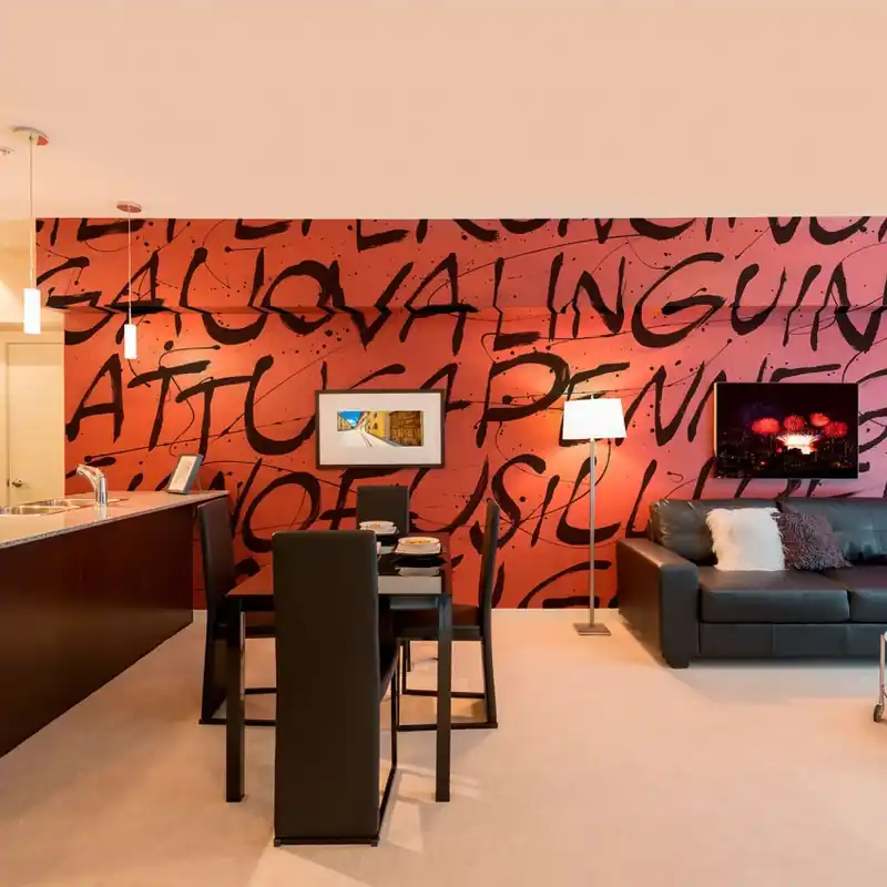 Origano, Red, Tecnografica Tapet cu Design Abstract - Origano, Roșu Cumpără online